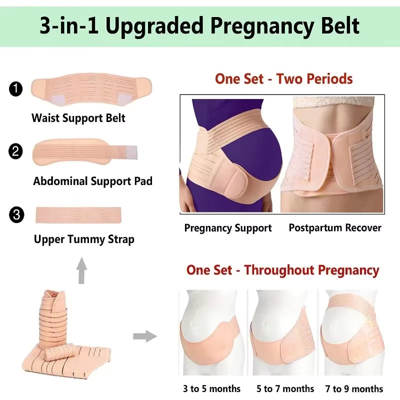 Pregnant Women Support Belly Band Back Clothes Belt Adjustable Waist Care Maternity Abdomen Brace Protector Pregnancy