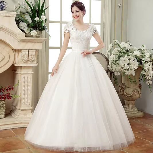 Yc-X01#Lace up Wedding Dress Prom Ball Gown Wholesale Cheap Dresses Bride Married Pregnant Wholesale Free Ship Fashion Girls