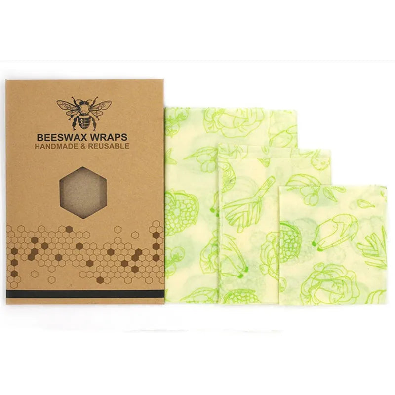 Beeswax Food Wrap - Reusable Bees Wax Paper Wrap Food Fruit Storage Zero Waste Sandwich Bags Food Wrappers Animals Print