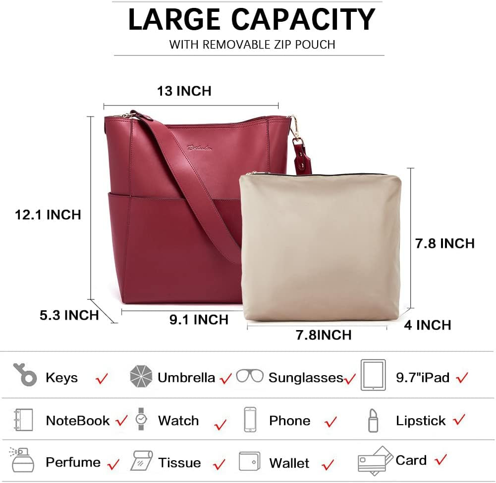 Valentines Day  Women'S Leather Designer Handbags Tote Purses Shoulder Bucket Bags